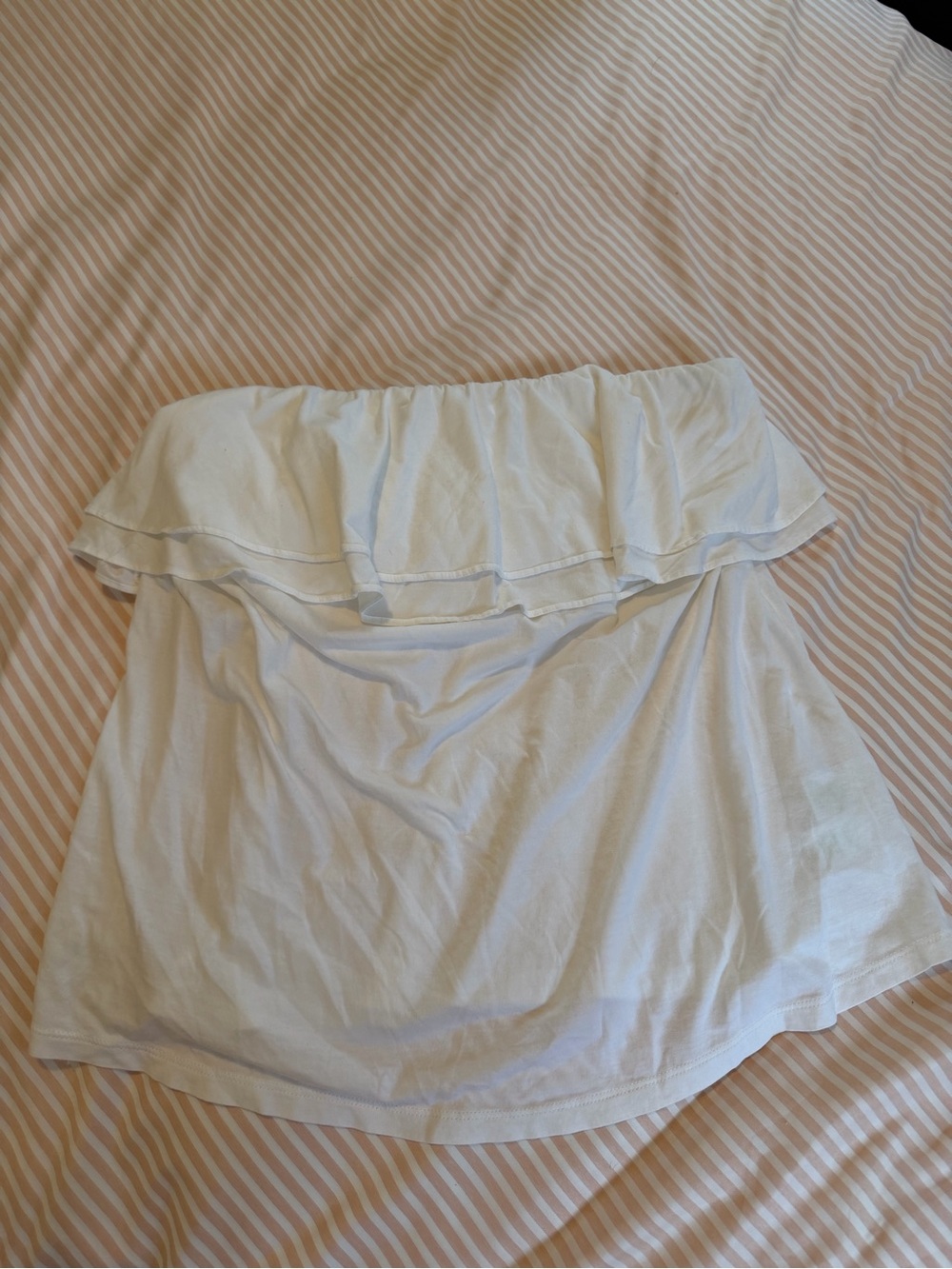 White Ruffle Tub Top